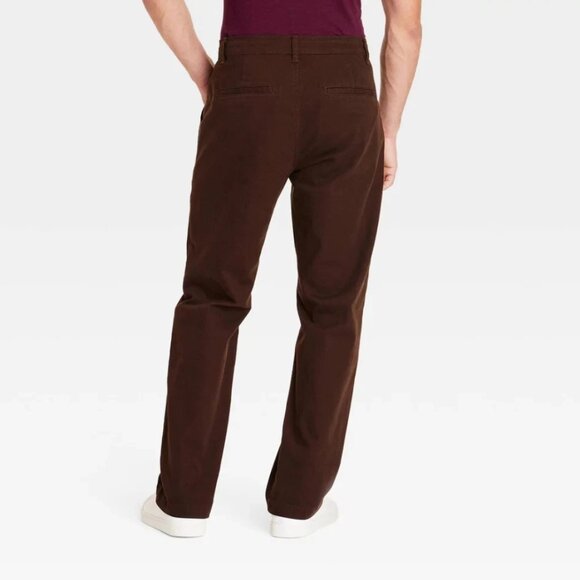 NWT Goodfellow & Co Men's 33X32 Brown Straight Leg Utility Pants Herringbone - Picture 2 of 14